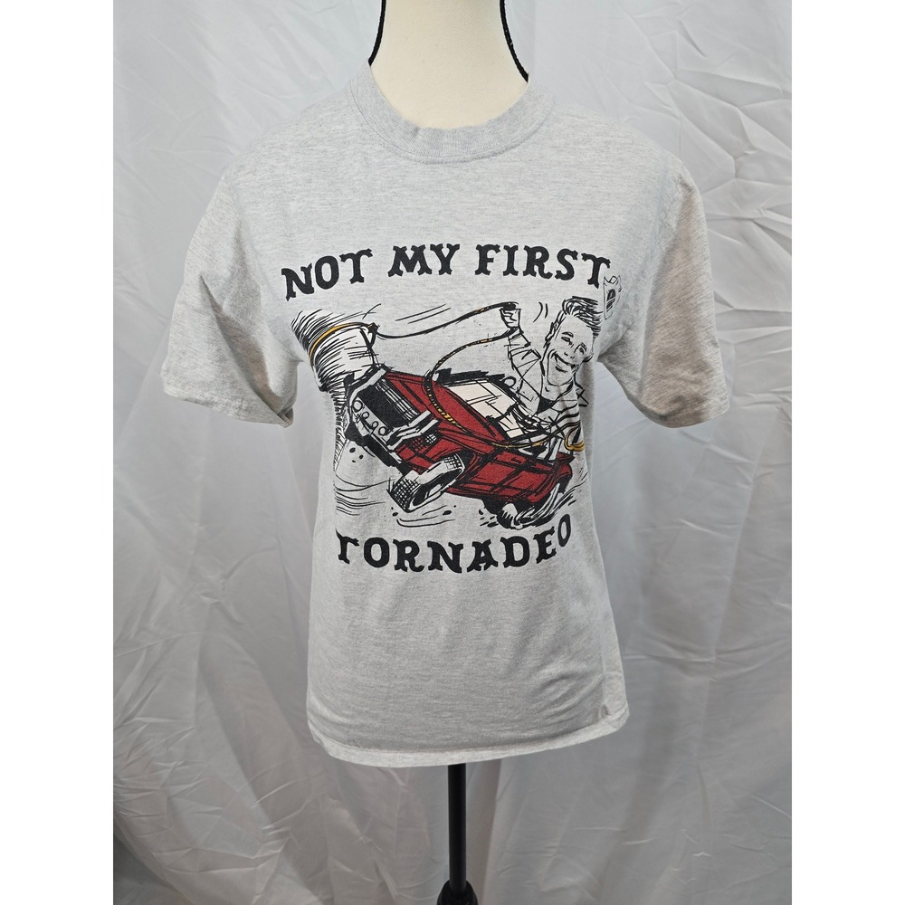 Twisters‎ Movie Tyler Owens Not My First Tornado Graphic Tee Grey Womens Small